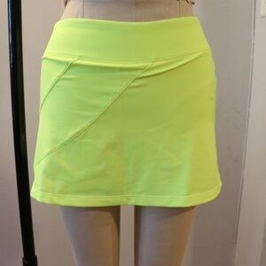 NEW Fila Neon Yellow Platinum Active Gym Skort Size XS